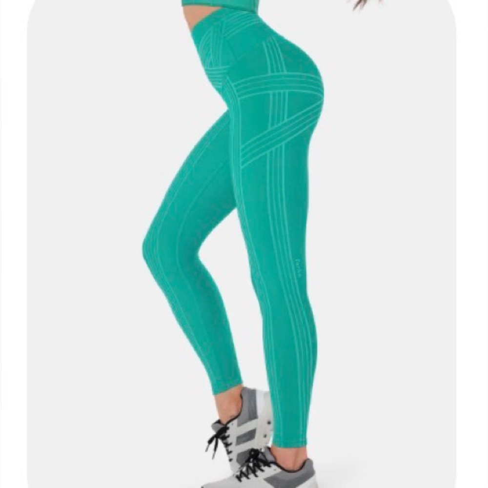 Women's Fanka NWT Teal Leggings. Power band resistance leggings.